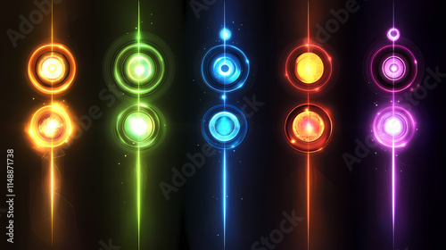 Colorful chakra energy alignment illustration. Auric. Illustration photo