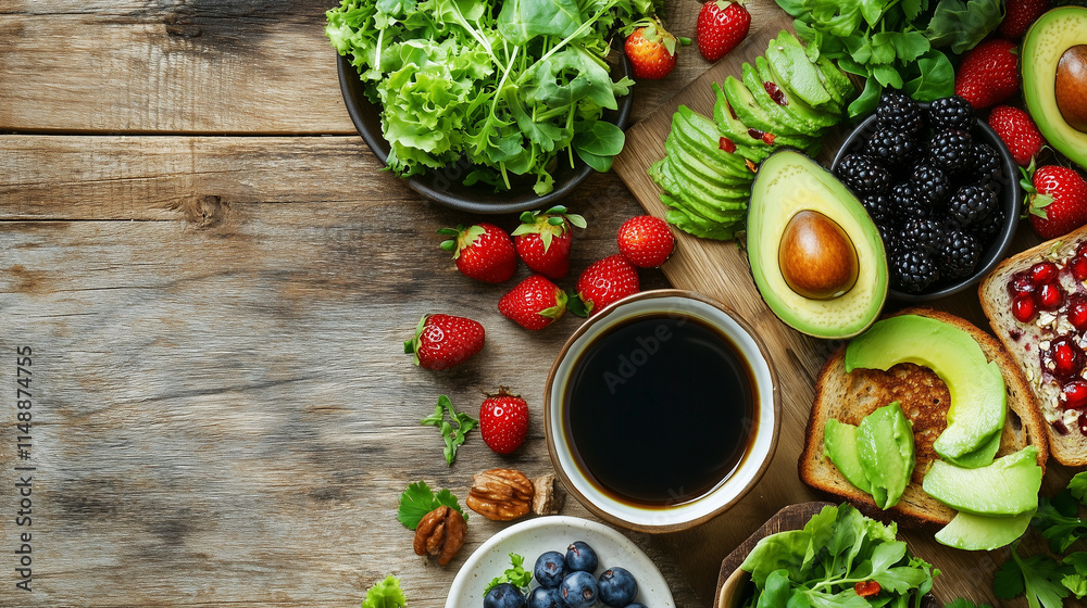 Fototapeta premium healthy breakfast 