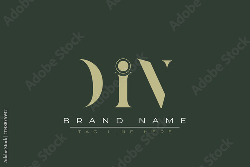 DIN abstract letter logo design. This logo is designed by three abstract letters. 