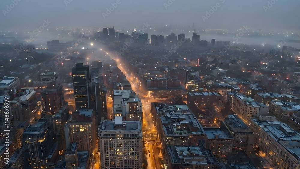 Fototapeta premium city skyline at night