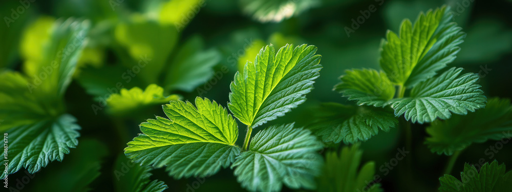 Light green foliage close-up, blurred for a nature-inspired background Light green foliage close-up, blurred for a nature-inspired background