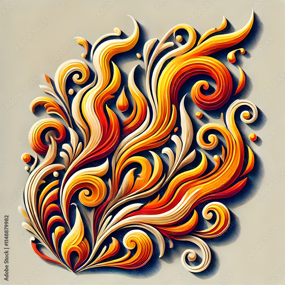 Fototapeta premium Vibrant fire boundless intensity and warmth