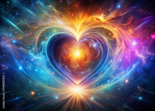 Cosmic Heart: Soul's Sanctuary, Esoteric Universal Love, Mystical Chakra Connection photo