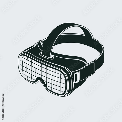 Virtual Reality Headset Vector Icon