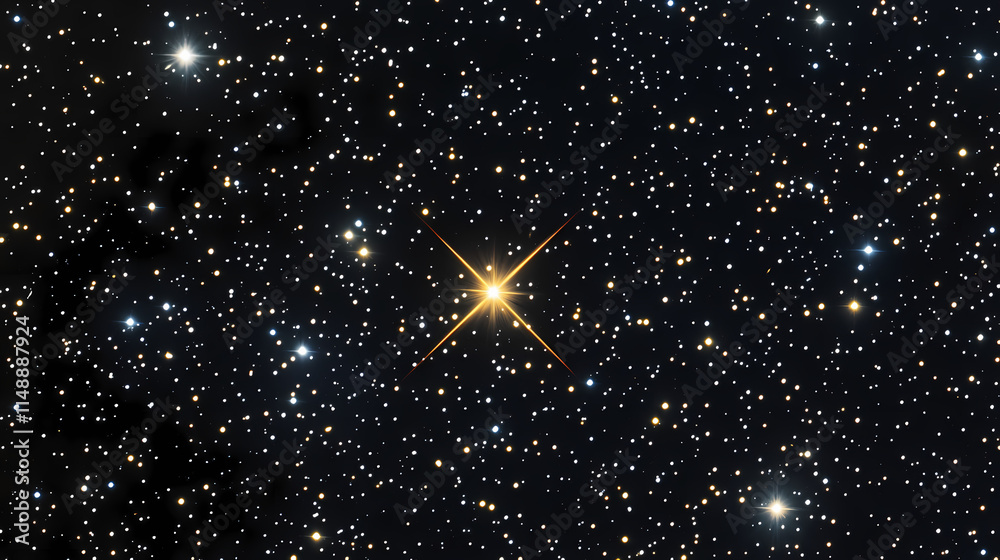Quasar in a star field. Quasar. Illustration Quasar in a star field. Quasar. Illustration