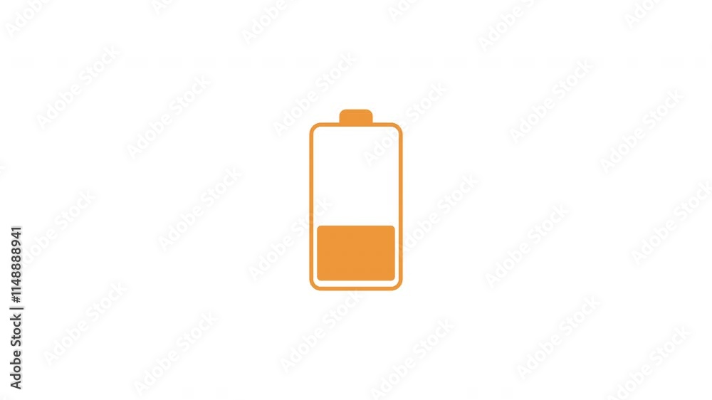 Video cell phone battery charging changing color. Concept: Technology, mobile technology, battery, fast charging.