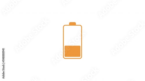 Video cell phone battery charging changing color. Concept: Technology, mobile technology, battery, fast charging.