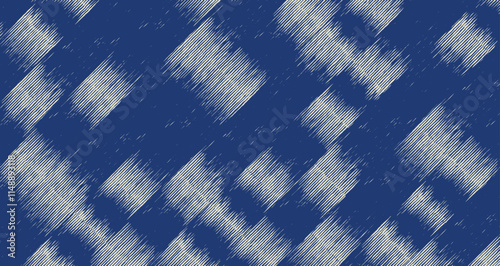 Crafted hand drawn geometric brush line abstract pattern, Japanese and ethnic inspired tribal wood carving, engraving, weaving tie dye textured background, minimal folk checker for textile, carpet