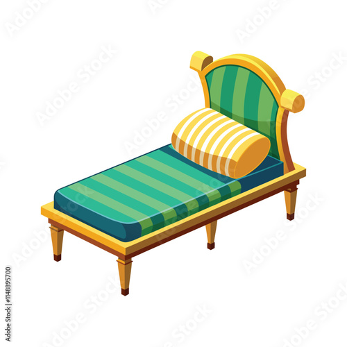 Customizable Daybed Vector Illustration