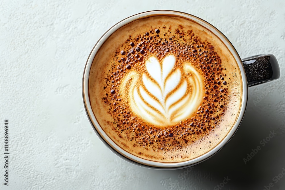 Latte Art Coffee in Cup Latte Art Coffee in Cup