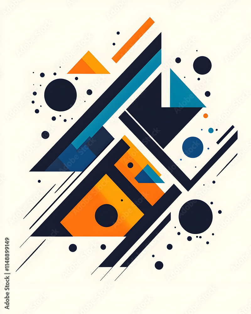 Abstract geometric design, vibrant colors, white background, dynamic shapes, for website banner. Generative AI Abstract geometric design, vibrant colors, white background, dynamic shapes, for website banner. Generative AI