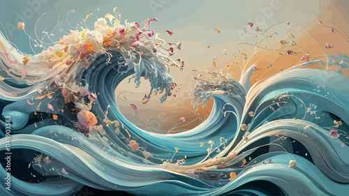 blooming tides petal drift wave garden inked blossoms flowing floral petal streams whispering waves floral currents ink ripple blooms
wave-kissed petalsKeyword
