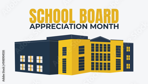 School board appreciation month design templet