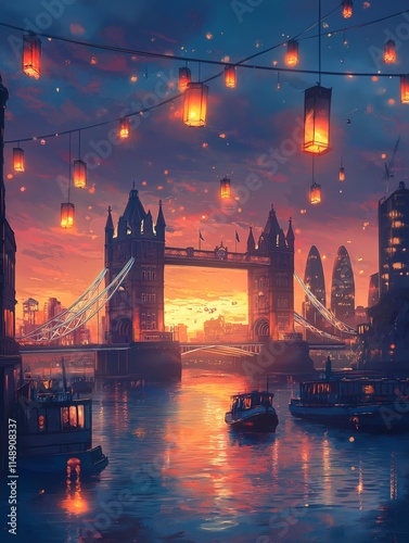 London Bridge at Dusk: Magical Lantern Festival 