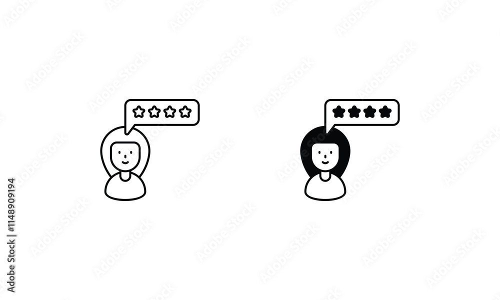 Fototapeta premium Customer review icons set vector stock illustration