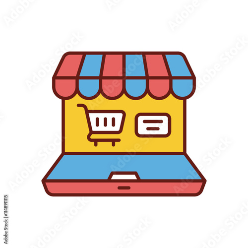 Online store vector icon