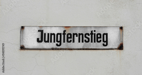 Jungfernstieg Straßenschild photo