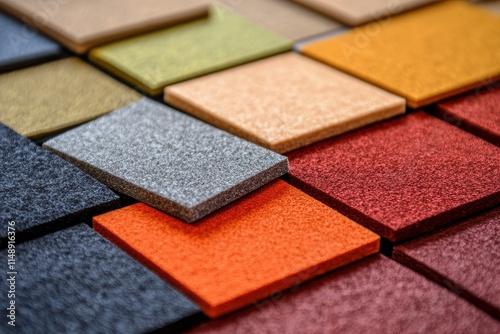 Colored samples of acoustic polyester photo