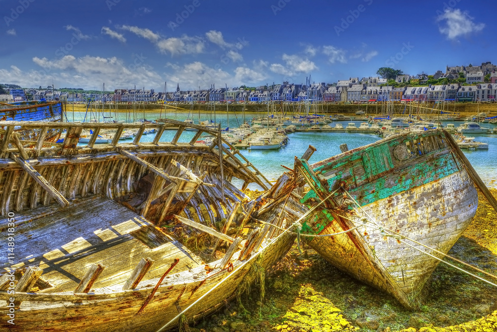 Cemetery old ships of Camaret-sur-Mer, Brittany, France