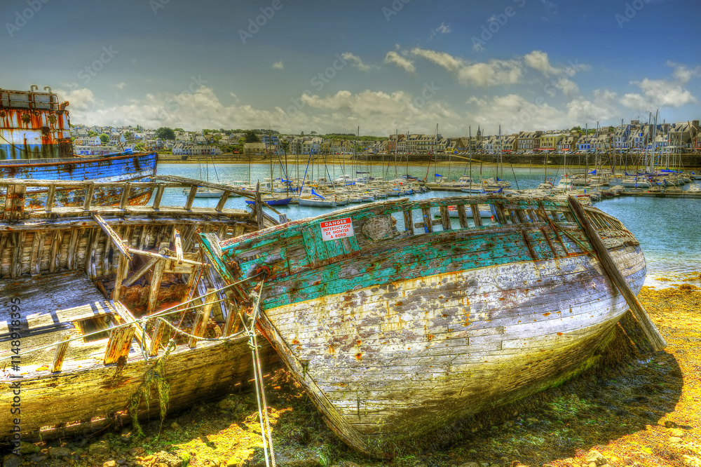 Cemetery old ships of Camaret-sur-Mer, Brittany, France