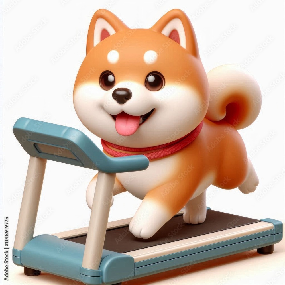 Cute Shiba Inu Dog Running On Treadmill Cartoon 3d Generative AI
Cute Shiba Inu Dog Running On Treadmill Cartoon 3d Generative AI