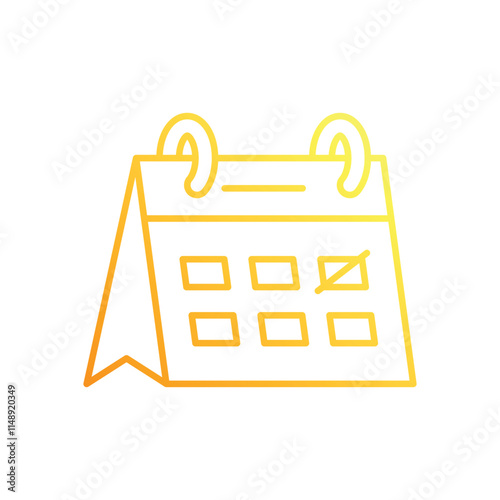 Calendar with a marked date vector icon
