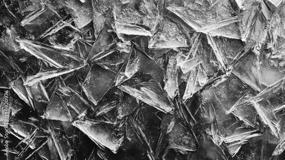 Fototapeta Abstract Black And White Ice Crystal Texture