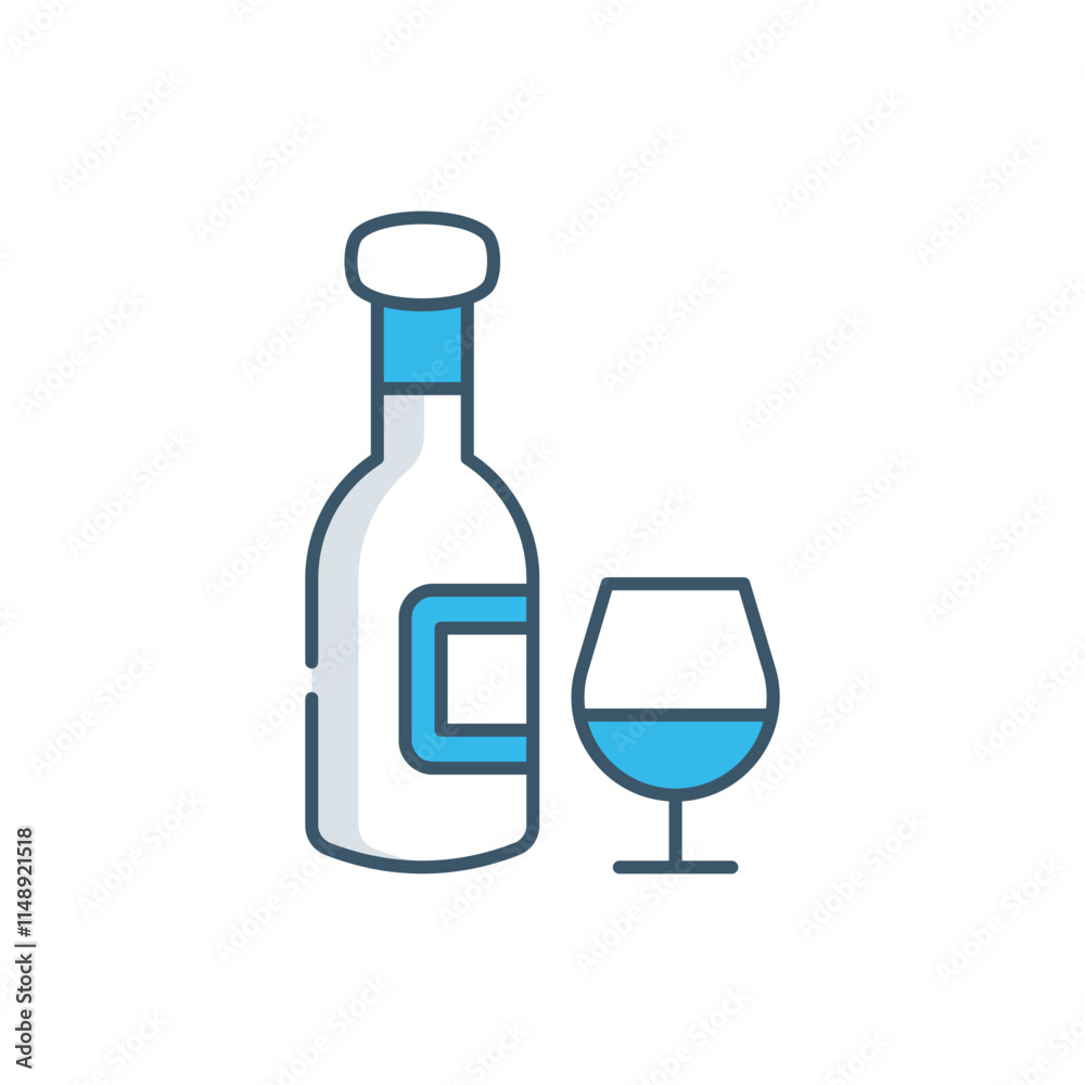 Wine vector icon Wine vector icon