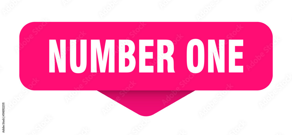NUMBER ONE banner, button, label, sign NUMBER ONE banner, button, label, sign
