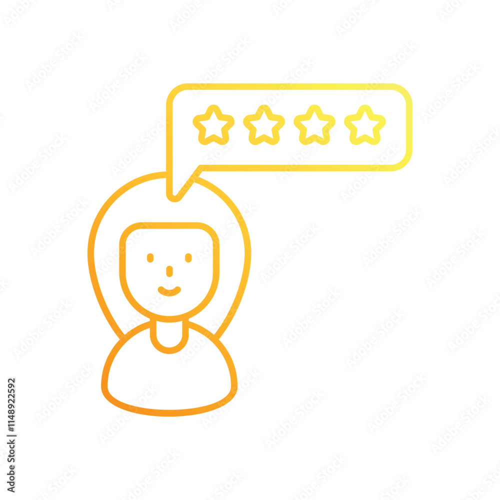Customer review vector icon