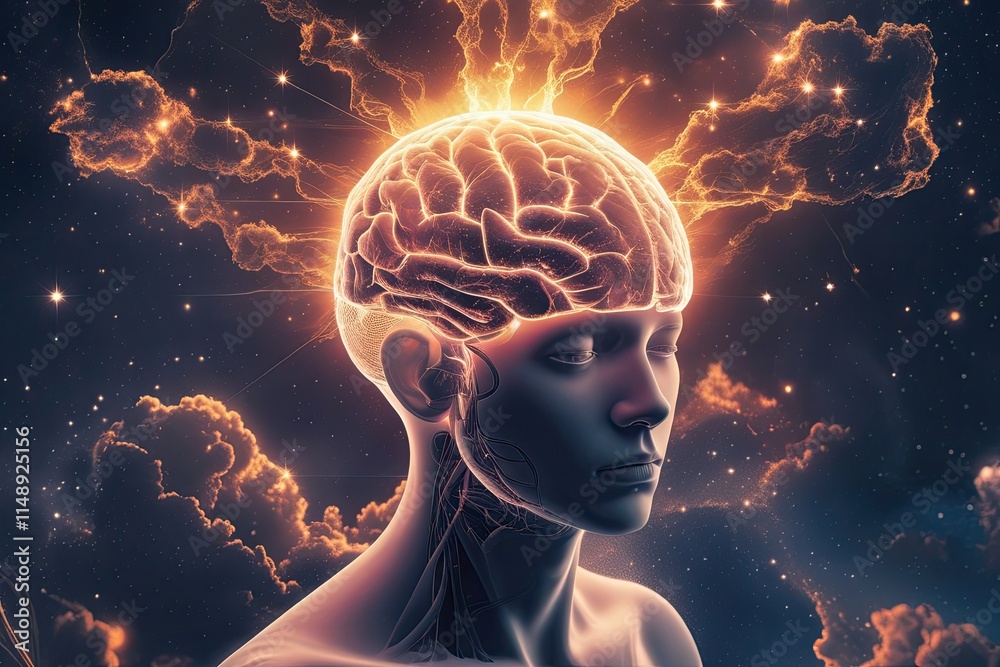Obraz premium Illuminating Awareness and Spiritual Growth Through Cognitive Exploration and Philosophical Insights