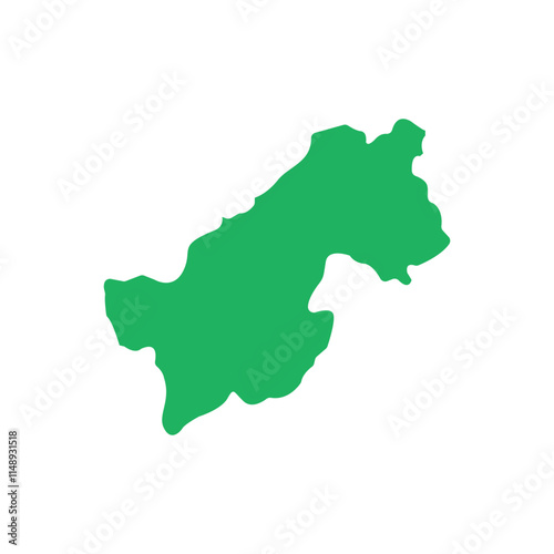 paktia province map icon, region in Afghanistan vector design illustration. 