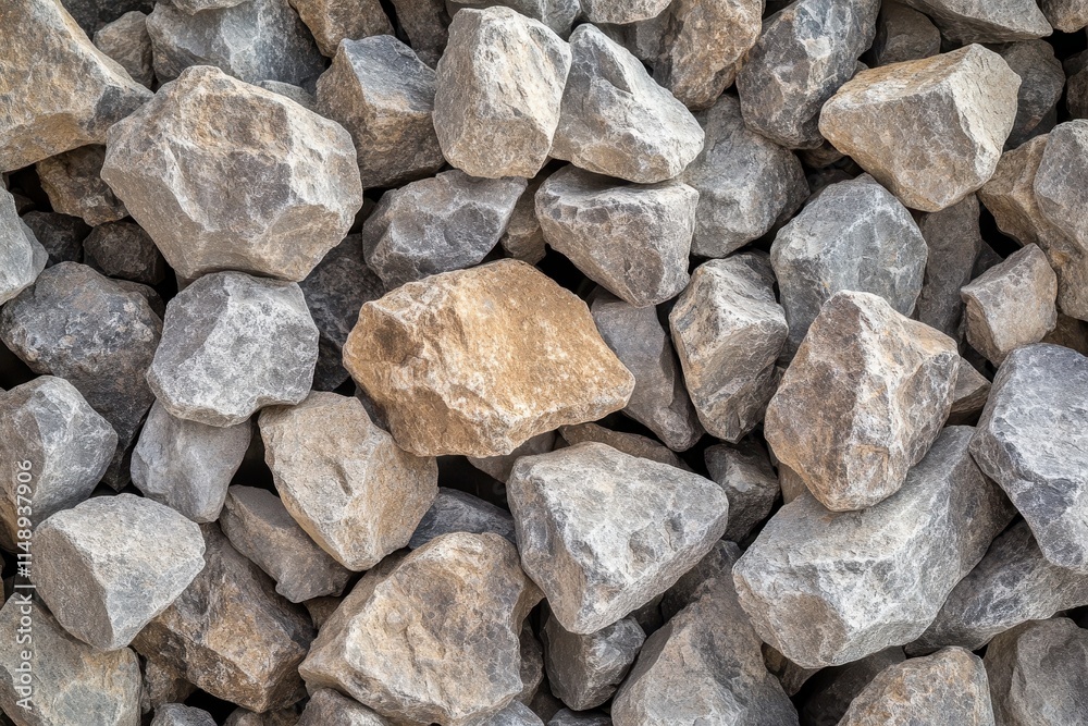 Perspective view of crushed stone background granite small chips construction rock gravel texture Perspective view of crushed stone background granite small chips construction rock gravel texture