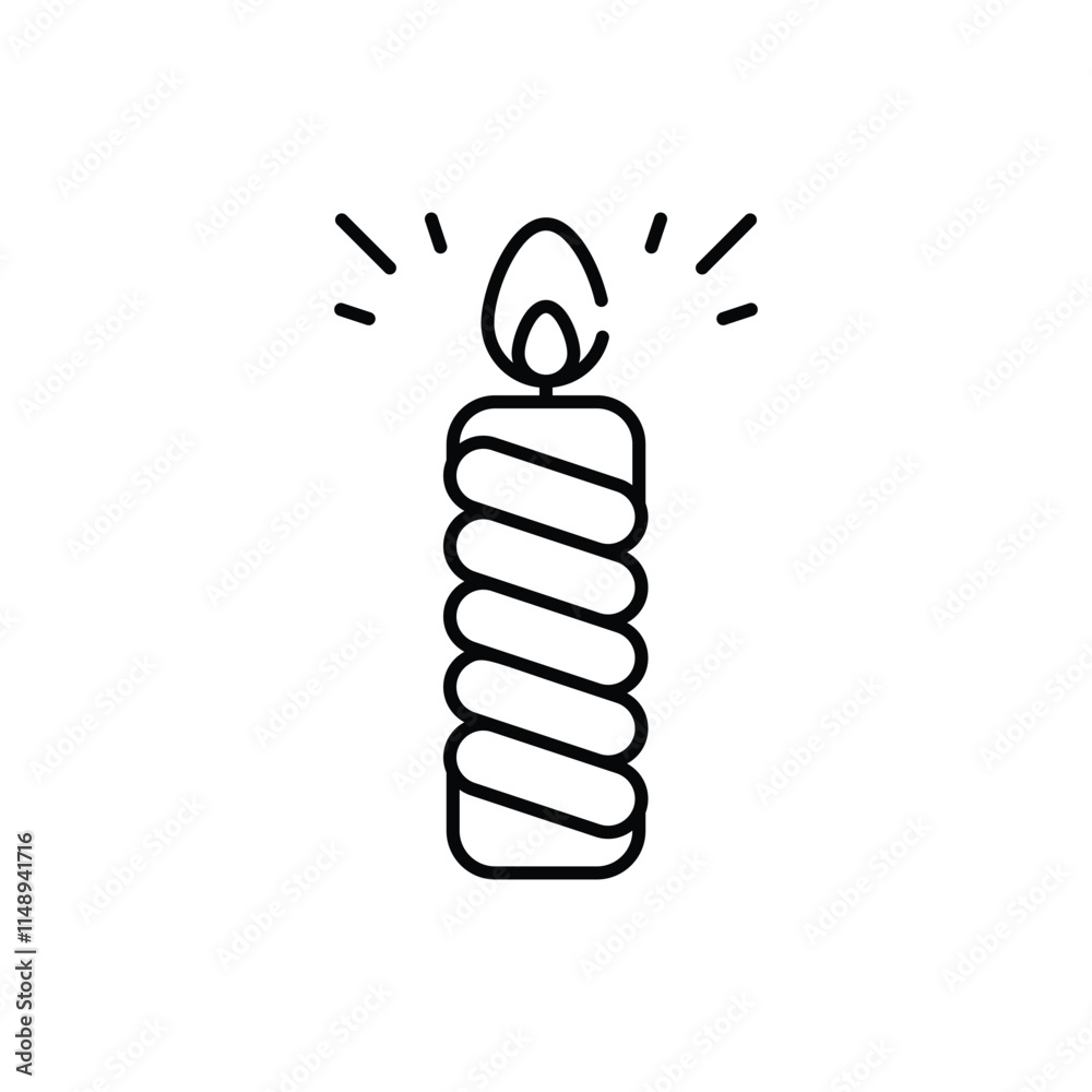 Christmas candle vector icon Christmas candle vector icon