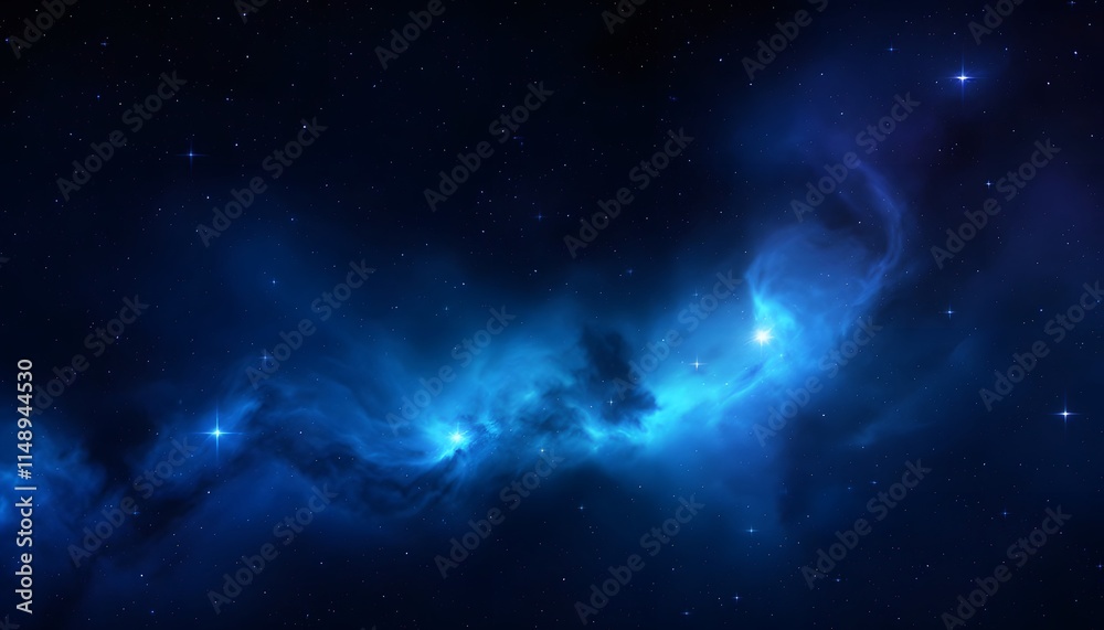 Fototapeta premium Cosmic Nebula with Shimmering Stars