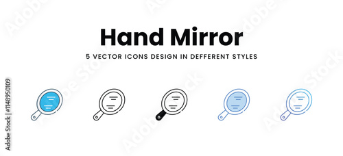 Hand Mirror icons in different style vector stock illustration