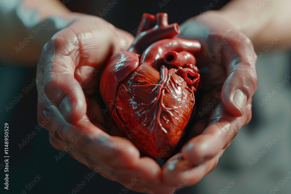 Man holding heart in close up shot. Man holding heart in close up shot.