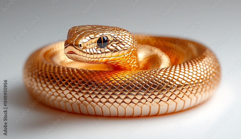 Fototapeta premium Snake Coiled in a Perfect Circle