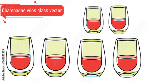  abstract design vector champagne wins glass seta