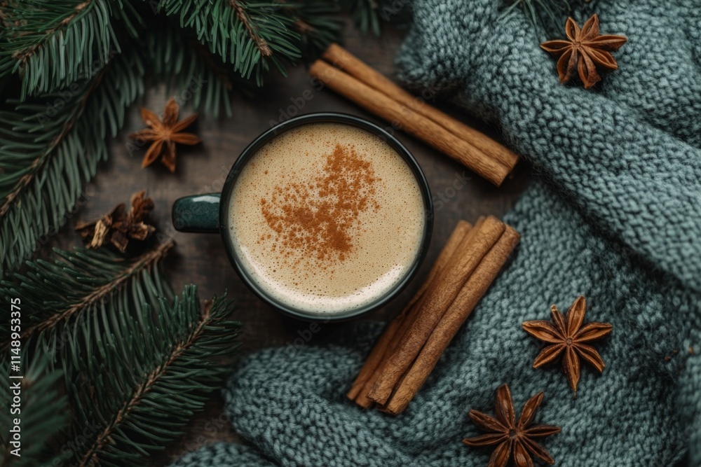 Cozy Christmas Coffee with Cinnamon and Star Anise Cozy Christmas Coffee with Cinnamon and Star Anise