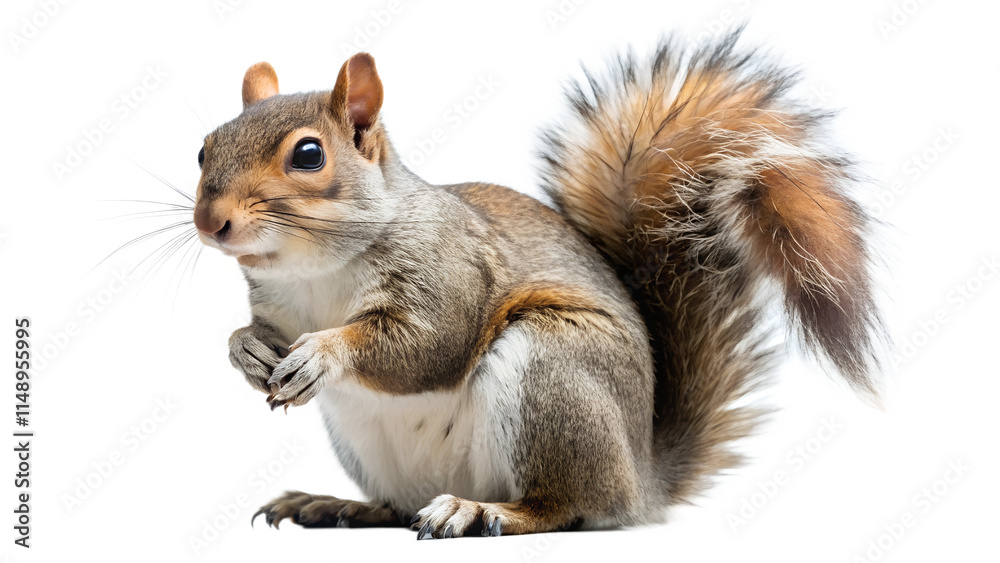 Obraz premium Squirrel on White Background