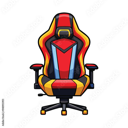 Customizable Gaming Chair Vector Illustration