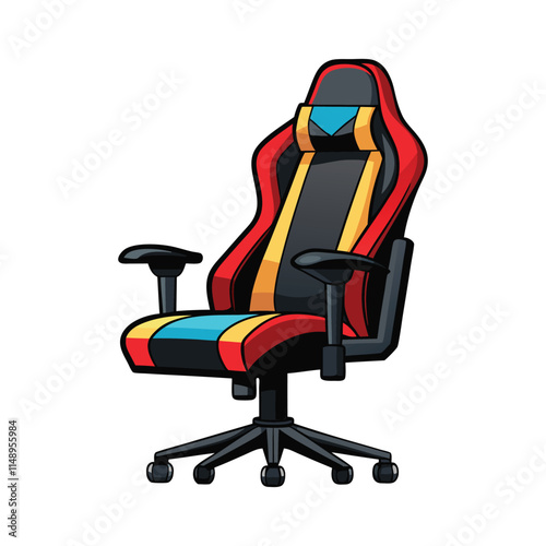 Customizable Gaming Chair Vector Illustration