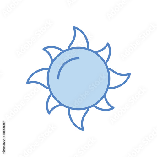 Winter solstice sun vector icon
