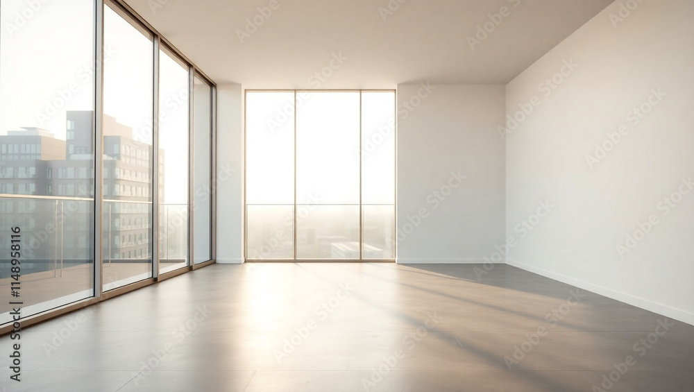 A sleek modern and minimalist 3D rendered graphic glass windows A sleek modern and minimalist 3D rendered graphic glass windows