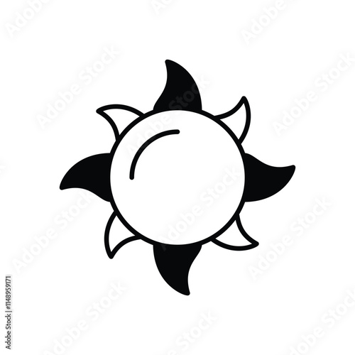 Winter solstice sun vector icon