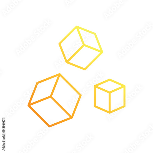 Ice cube vector icon