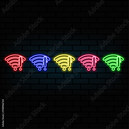 Wireless network without access isolated wall background 3D Model