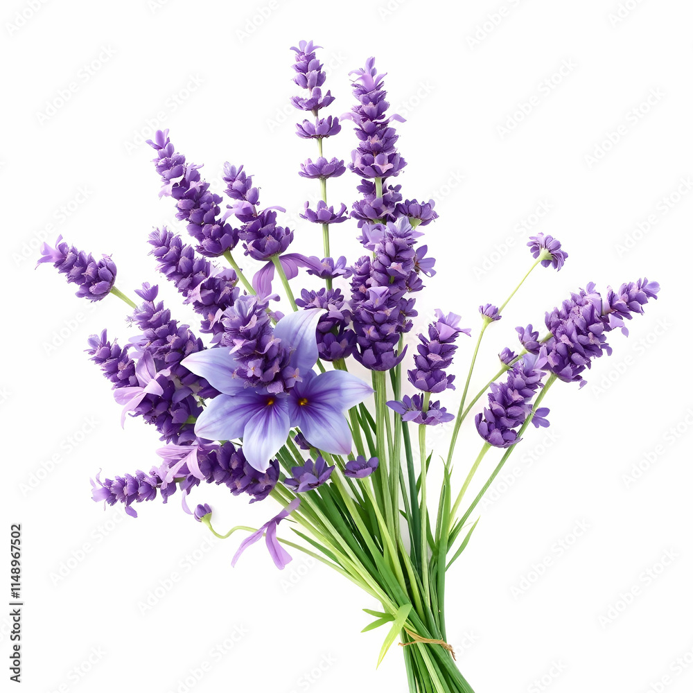 Obraz premium Lavender Bouquet Realistic illustration