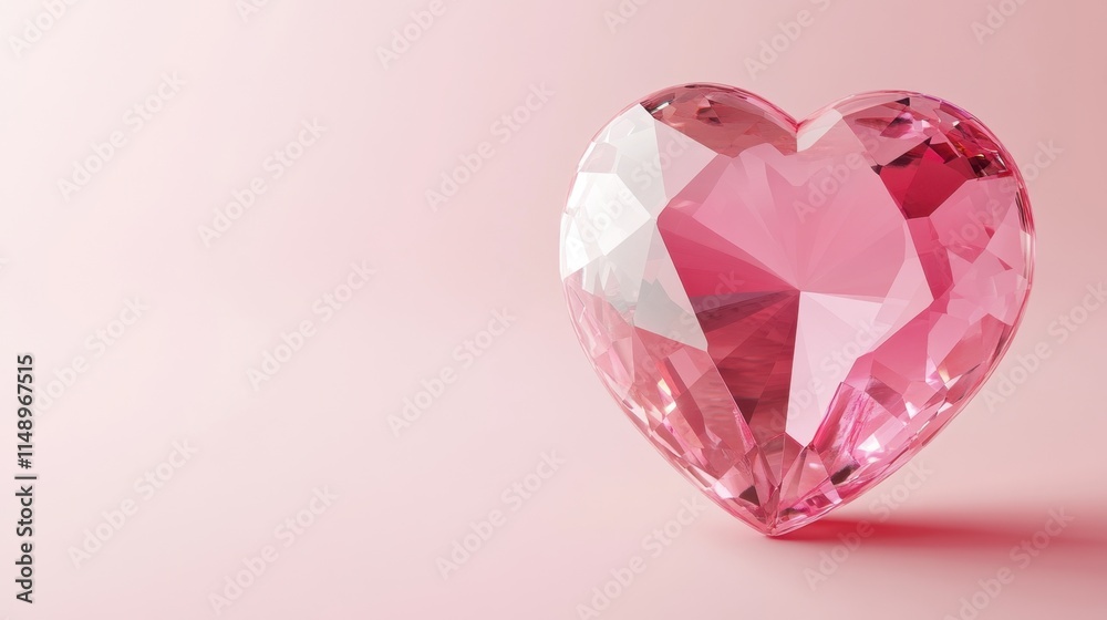 Heart Shaped Diamond on pink Background
Heart Shaped Diamond on pink Background